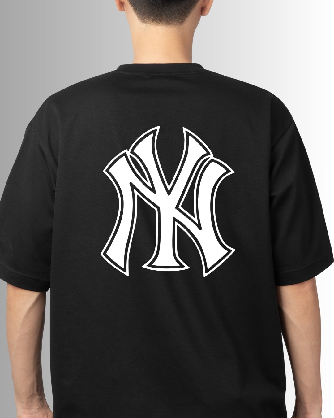 T Shirt Manga Corta NY Yankees Logo Espalda