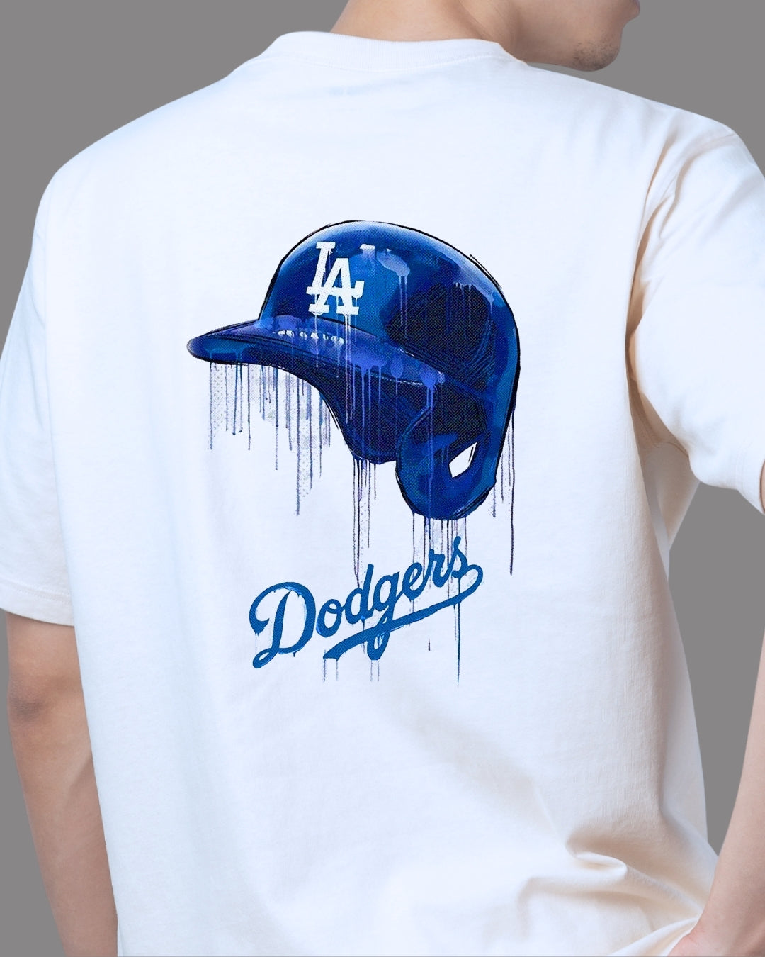 T Shirt Manga Corta Casco Azul LA Dodgers