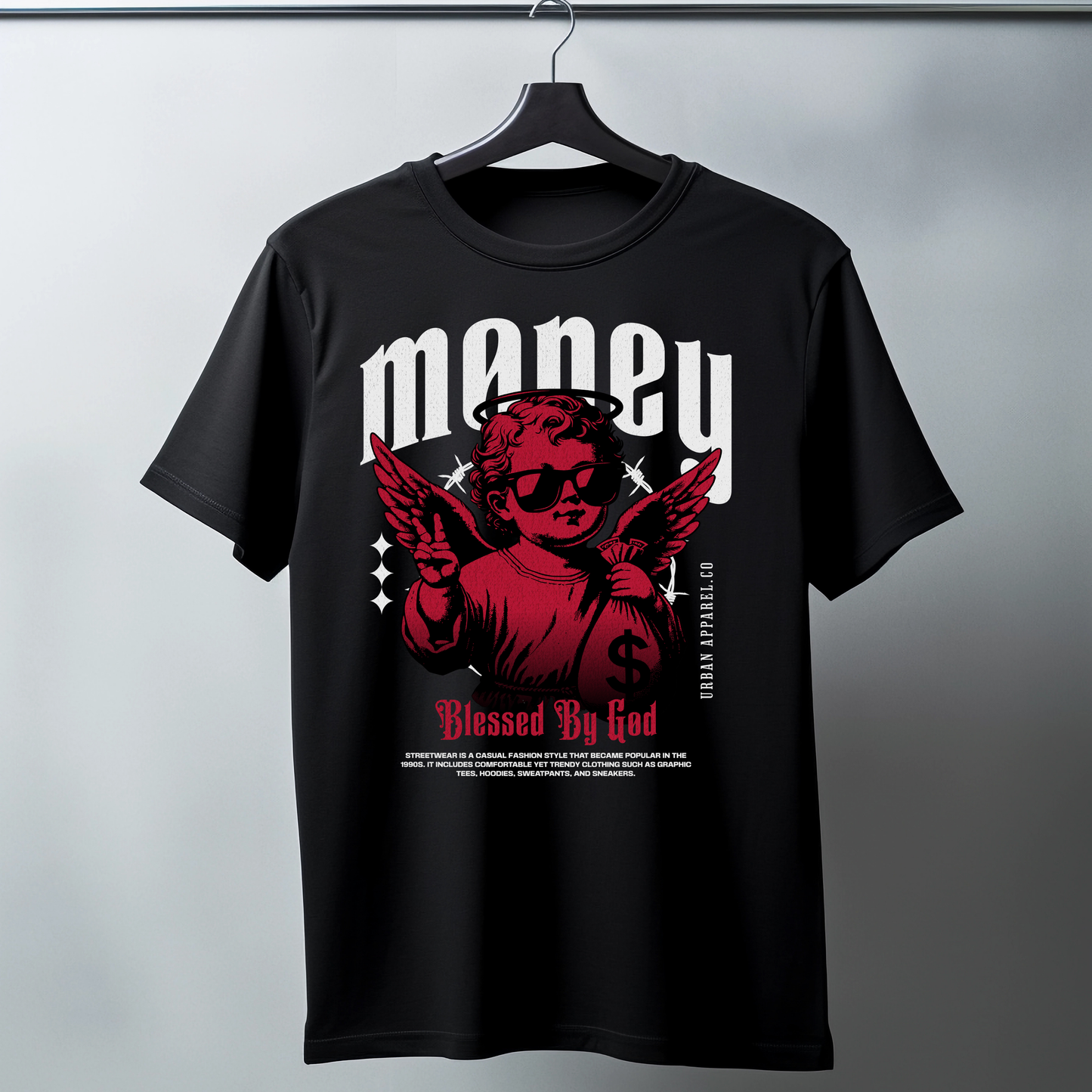 T Shirt Manga Corta Money Ángel Rojo