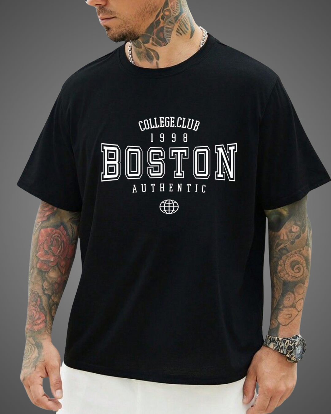 T Shirt Manga Corta California Boston Hombre