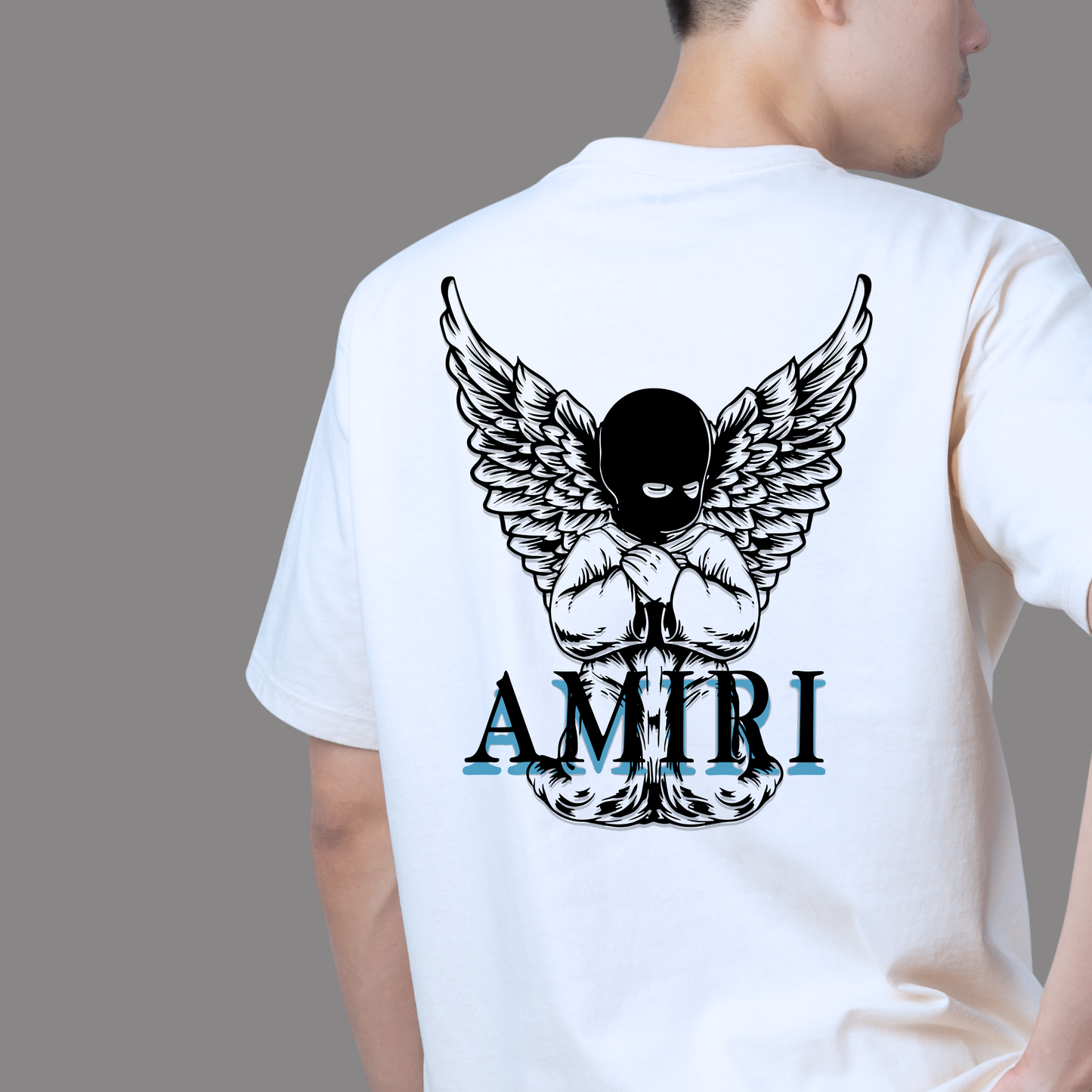 T Shirt Manga Corta Amiri Ángel Pasamontañas