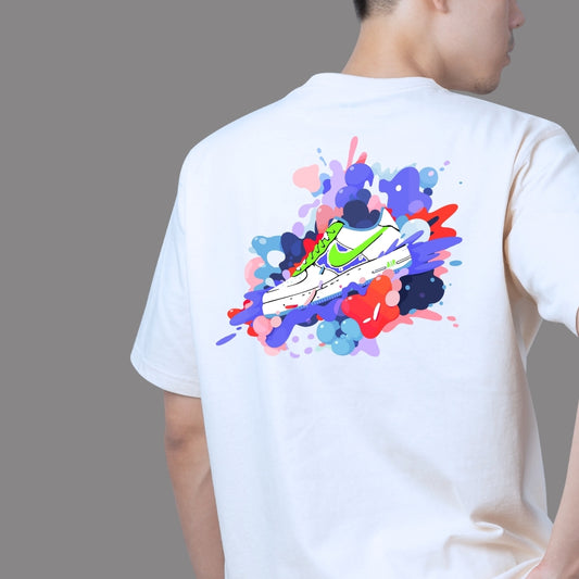 T Shirt Manga Corta Nike Tennis Arte Acuarela/Blanco