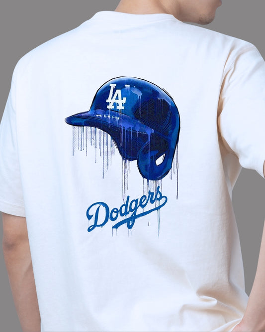 T Shirt Manga Corta Casco Azul LA Dodgers