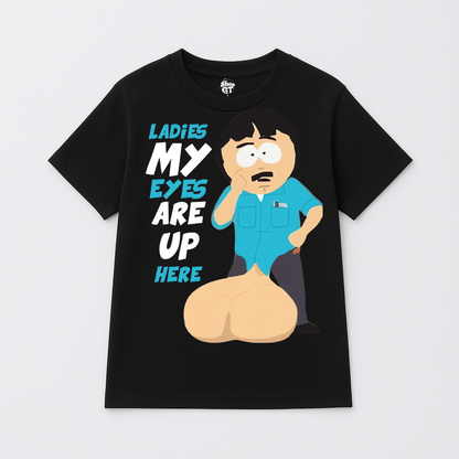 T Shirt Manga Corta My Eyes Are Up Here! | South Park Edition