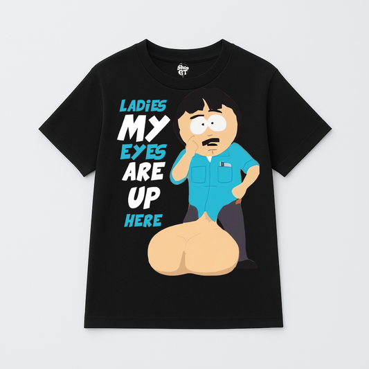 T Shirt Manga Corta My Eyes Are Up Here! | South Park Edition