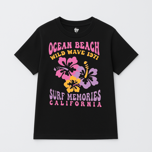 T Shirt Manga Corta De Mujer Ocean Beach