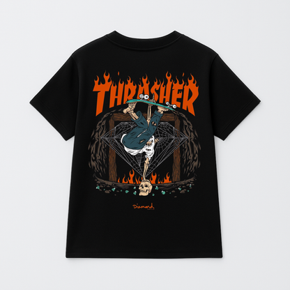 T Shirt Manga Corta Thrasher Esqueleto | Halloween Edition