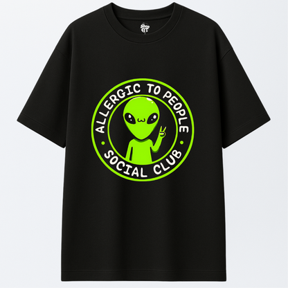 T Shirt Manga Corta Oversize Alergic to People | Anti Social Club Edition