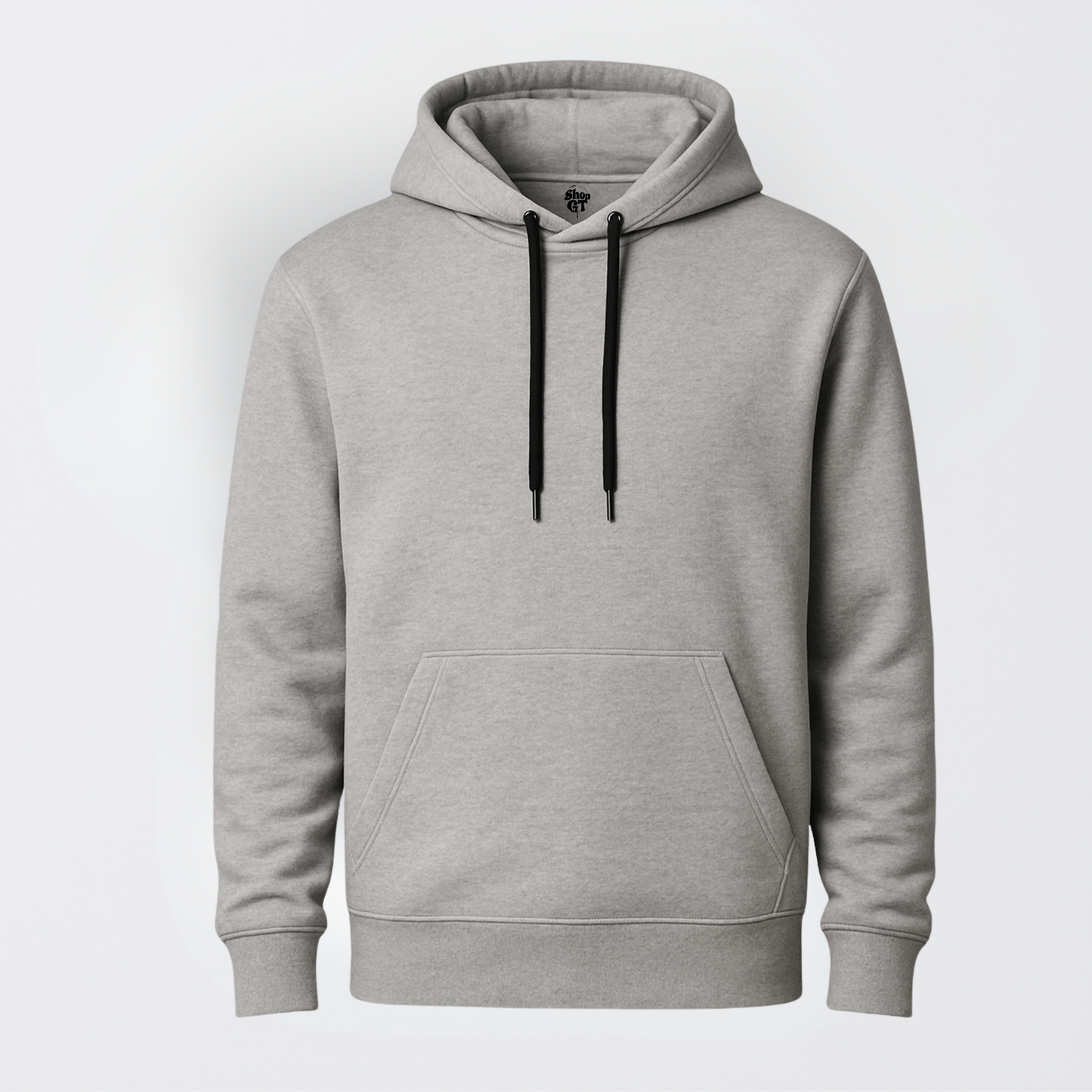 Hoodie de Algodón Liso Unisex Color Gris