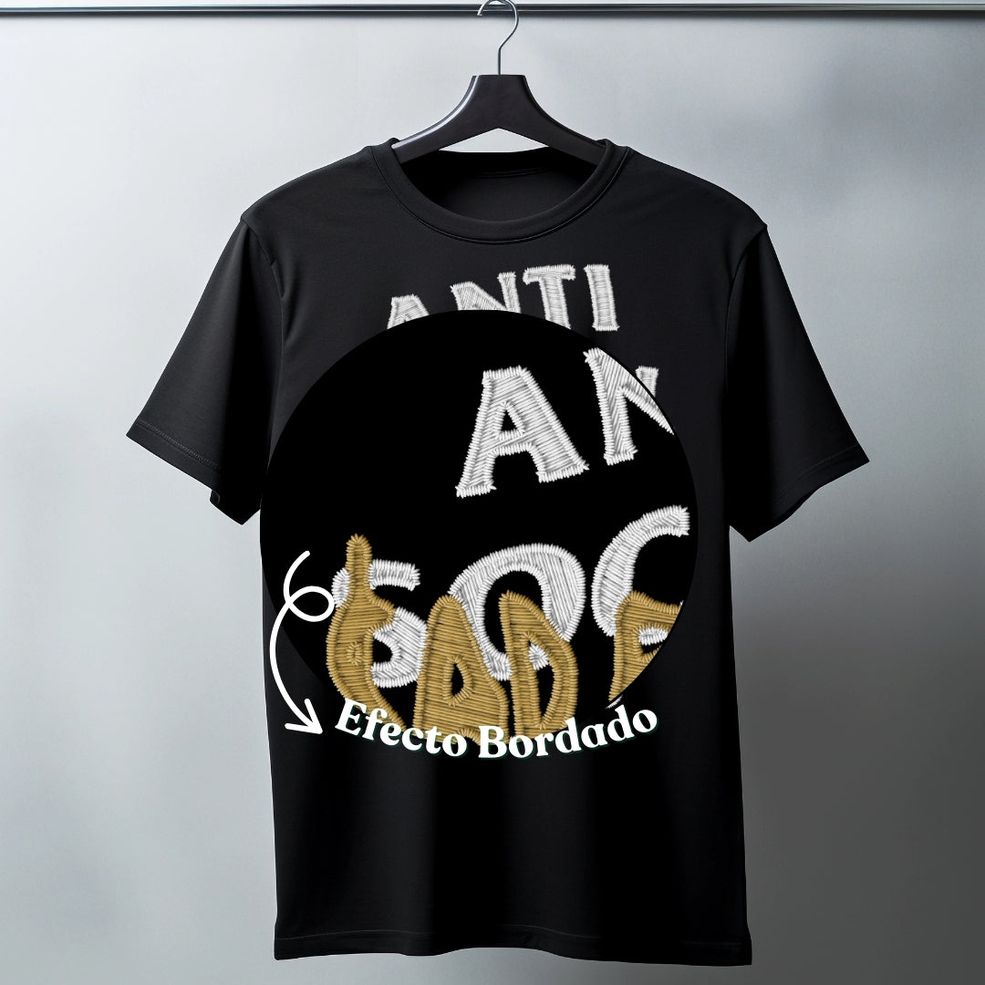 T Shirt Manga Corta Anti Social Club Sad Boyz Efecto Bordado