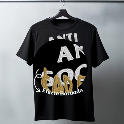 T Shirt Manga Corta Anti Social Club Sad Boyz Efecto Bordado