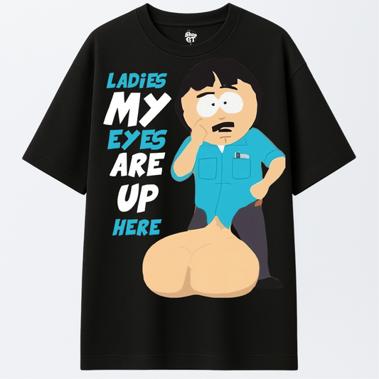 T Shirt Manga Corta Oversize My Eyes Are Up Here! South Park Edition