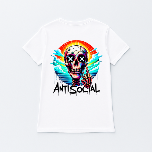 T Shirt Manga Corta Calavera | Anti Social Club Edition