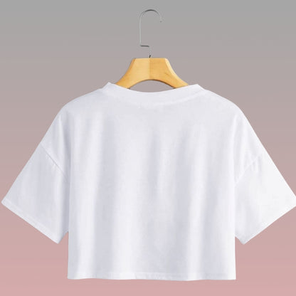 Crop Top Manga Corta/ Blanco