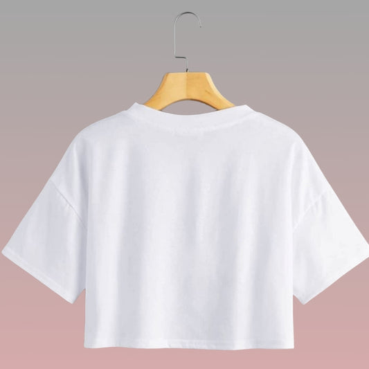 Crop Top Manga Corta/ Blanco
